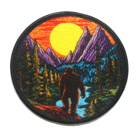 Bigfoot Sasquatch Souvenir Patch – Dye Sublimated Iron-On Applique for Backpacks, Jackets, and Costumes