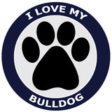 I Love My Bulldog - 3.5" Die Cut Auto Window Decal