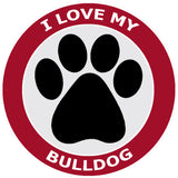 I Love My Bulldog - 3.5" Die Cut Auto Window Decal