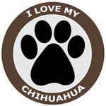 I Love My Chihuahua - 3.5" Die Cut Auto Window Decal