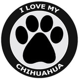 I Love My Chihuahua - 3.5" Die Cut Auto Window Decal