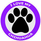 I Love My Chihuahua - 3.5" Die Cut Auto Window Decal