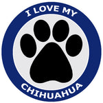 I Love My Chihuahua - 3.5" Die Cut Auto Window Decal