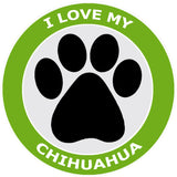 I Love My Chihuahua - 3.5" Die Cut Auto Window Decal