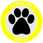 I Love My Corgi - 3.5" Die Cut Auto Window Decal