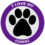 I Love My Corgi - 3.5" Die Cut Auto Window Decal