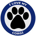 I Love My Corgi - 3.5" Die Cut Auto Window Decal