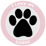 I Love My Corgi - 3.5" Die Cut Auto Window Decal