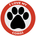 I Love My Corgi - 3.5" Die Cut Auto Window Decal