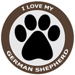I Love My German Shepherd - 3.5" Die Cut Auto Window Decal