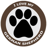 I Love My German Shepherd - 3.5" Die Cut Auto Window Decal