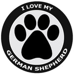 I Love My German Shepherd - 3.5" Die Cut Auto Window Decal