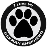 I Love My German Shepherd - 3.5" Die Cut Auto Window Decal