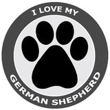 I Love My German Shepherd - 3.5" Die Cut Auto Window Decal