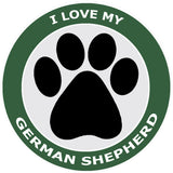 I Love My German Shepherd - 3.5" Die Cut Auto Window Decal