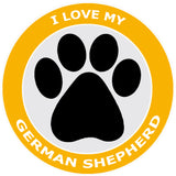 I Love My German Shepherd - 3.5" Die Cut Auto Window Decal