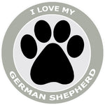I Love My German Shepherd - 3.5" Die Cut Auto Window Decal
