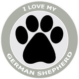 I Love My German Shepherd - 3.5" Die Cut Auto Window Decal