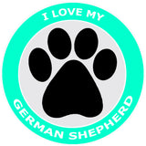 I Love My German Shepherd - 3.5" Die Cut Auto Window Decal