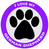 I Love My German Shepherd - 3.5" Die Cut Auto Window Decal