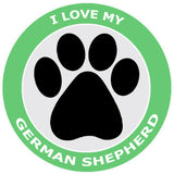 I Love My German Shepherd - 3.5" Die Cut Auto Window Decal