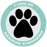 I Love My German Shepherd - 3.5" Die Cut Auto Window Decal