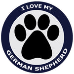 I Love My German Shepherd - 3.5" Die Cut Auto Window Decal