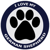 I Love My German Shepherd - 3.5" Die Cut Auto Window Decal