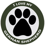 I Love My German Shepherd - 3.5" Die Cut Auto Window Decal