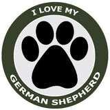 I Love My German Shepherd - 3.5" Die Cut Auto Window Decal