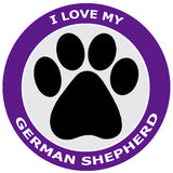 I Love My German Shepherd - 3.5" Die Cut Auto Window Decal