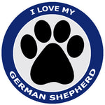 I Love My German Shepherd - 3.5" Die Cut Auto Window Decal