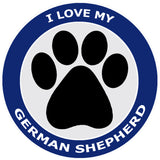 I Love My German Shepherd - 3.5" Die Cut Auto Window Decal