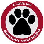 I Love My German Shepherd - 3.5" Die Cut Auto Window Decal