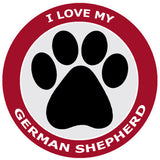 I Love My German Shepherd - 3.5" Die Cut Auto Window Decal
