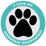 I Love My German Shepherd - 3.5" Die Cut Auto Window Decal