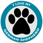I Love My German Shepherd - 3.5" Die Cut Auto Window Decal