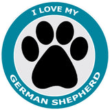 I Love My German Shepherd - 3.5" Die Cut Auto Window Decal