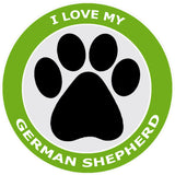 I Love My German Shepherd - 3.5" Die Cut Auto Window Decal