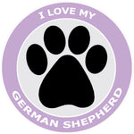 I Love My German Shepherd - 3.5" Die Cut Auto Window Decal