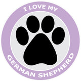 I Love My German Shepherd - 3.5" Die Cut Auto Window Decal