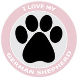 I Love My German Shepherd - 3.5" Die Cut Auto Window Decal
