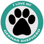 I Love My German Shepherd - 3.5" Die Cut Auto Window Decal