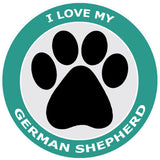 I Love My German Shepherd - 3.5" Die Cut Auto Window Decal