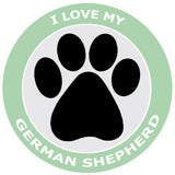 I Love My German Shepherd - 3.5" Die Cut Auto Window Decal