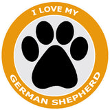 I Love My German Shepherd - 3.5" Die Cut Auto Window Decal