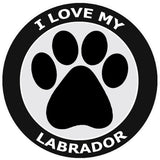 I Love My Labrador - 3.5" Die Cut Auto Window Decal