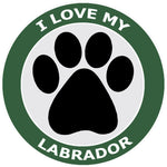 I Love My Labrador - 3.5" Die Cut Auto Window Decal