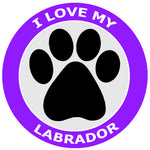 I Love My Labrador - 3.5" Die Cut Auto Window Decal