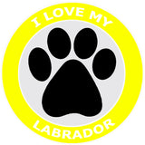 I Love My Labrador - 3.5" Die Cut Auto Window Decal